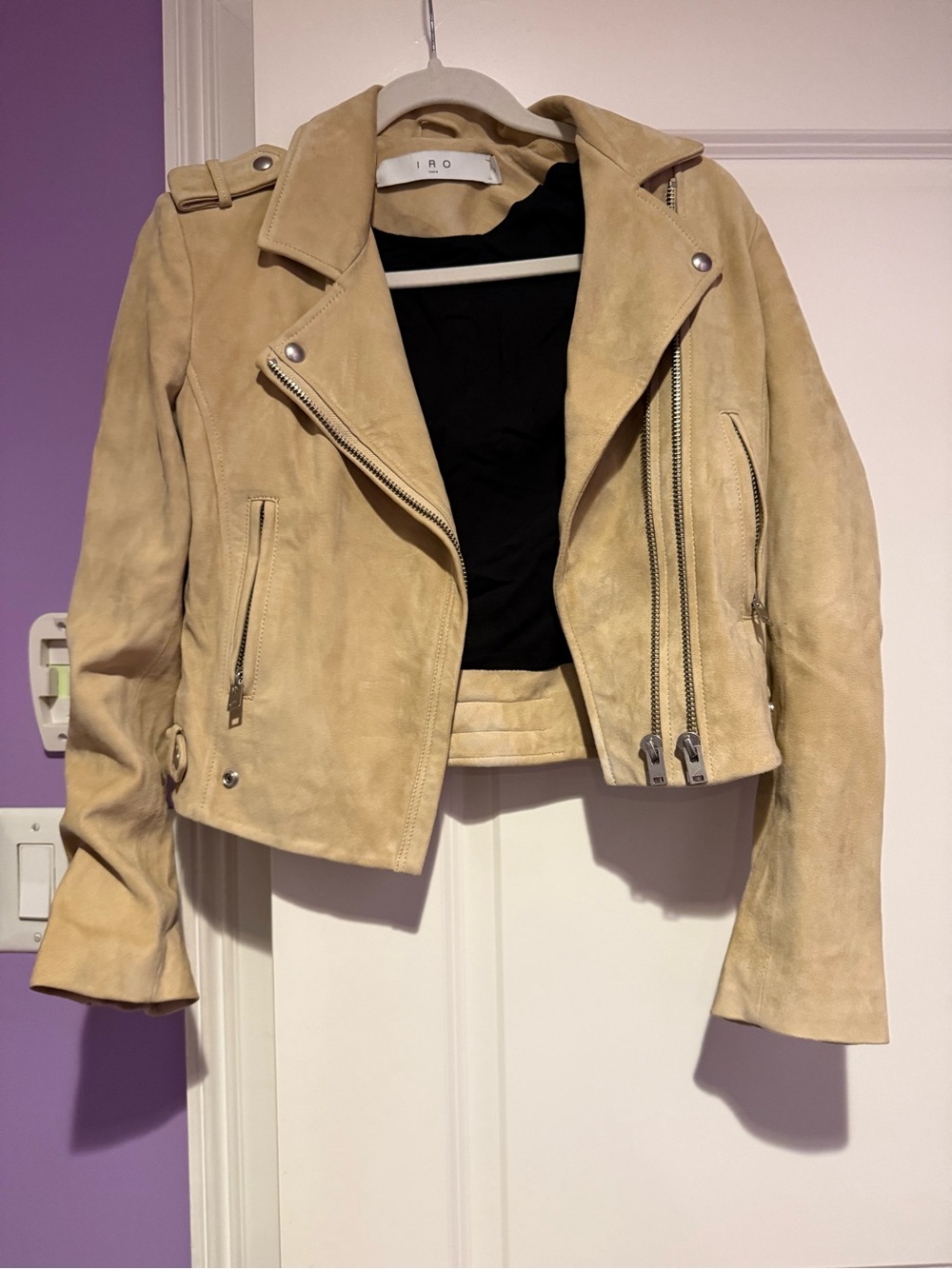 IRO Dylan suede moto jacket